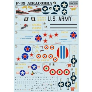 Print Scale 72-077 Decal for airplane 1:72 Р-39 Airacobra Waterslide decals - Bild 1 von 24