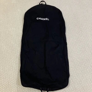 Authentischer Chanel schwarzer Canvas Kleidersack strapazierfähiges Canvas-Material durchgehender Reißverschluss - Bild 1 von 13