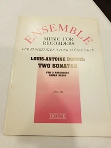 Ensemble Music for Recorders Louis-Antoine Dornel Two Sonatas for 3 Recorders - Picture 1 of 1