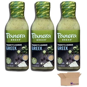 Panera Greek Vinaigrette Salad Dressing & Marinade | 12 Ounce | Pack of 3 - Picture 1 of 4