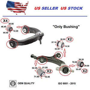 Control Arm Bushing Lower Upper (Set) For Jeep Cherokee Dodge Durango 2011-2015 - Picture 1 of 4