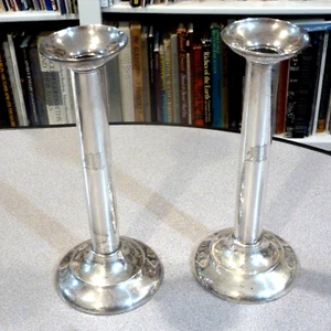 ANTIKER KERZENLEUCHTER 1910er 9" PR REED & BARTON STERLINGSILBER #N461 MONOGRAMM - Bild 1 von 8