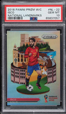 2018 Panini Prizm World Cup National Landmarks Isco #NL-22 PSA 10 Gem Mint Spain