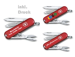 Navaja suiza Victorinox CLASSIC SD con texto deseado logotipo impresión gráfico - Imagen 1 de 10