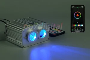 led fiber optic light source APP twinkle star projector alloy box for DIY star - Picture 1 of 9
