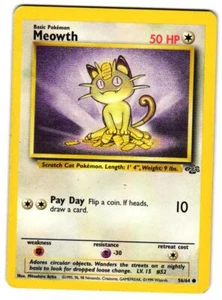 Pokemon Jungle Meowth #56/64 Common Lightly played - Picture 1 of 2