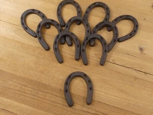 20 CAST IRON SMALL HORSESHOE 3" x 3 1/2" Horse Nick Nack Rustic Western Decor - Picture 1 of 9