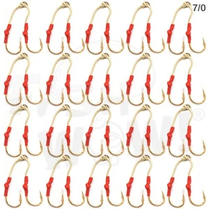 40pcs Fish WOW!® 7/0 Gold 4X Assist Hook for Vertical speed Knife Butterfly Jigs - Picture 1 of 4