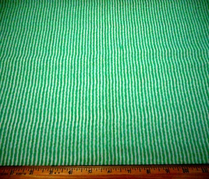 30s Reproduction Fabric SALE By Yard Wavy Green White Stripes Premium Cotton #PC - Picture 1 of 2