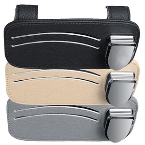Car Sun Visor Storage Glasses Ticket Credit Card Organizer Holder Interior - Picture 1 of 15