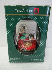 1996 LUSTRE FAME WEIHNACHTSSCHMUCK MAUS AUF TELEFON SCHREIBMASCHINE mit Box NEU - Bild 1 von 2