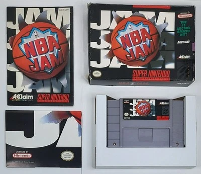 NBA Jam  (Super Nintendo Entertainment System, 1994) SNES CIB - Image 1 of 4