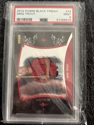 Mike Trout 2012 Panini Black Friday Rookie Card #43  /599 PSA MINT 9 - Image 1 of 3