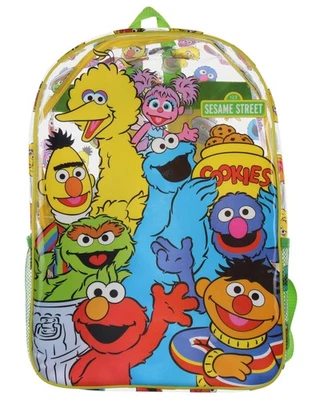 Mochila de viaje transparente Sesame Street Elmo Big Bird Cookie Monster para uso diario Foto 1 de 4