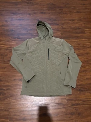 Chaqueta Under Armour Cold Gear Reactor Grande Ajustada Cremallera Completa Con Capucha Bronceado Táctico Foto 1 de 3