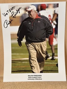 Ralph Friedgen University Of Maryland Terrapins Autographed 8x10 - Picture 1 of 3
