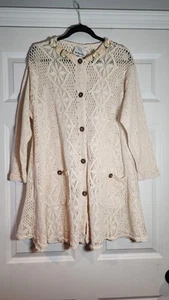 On Your Back Vintage cremefarbene Strick-Cardigan mit Knopfleiste Einheitsgröße kleinere Mängel... - Bild 1 von 7