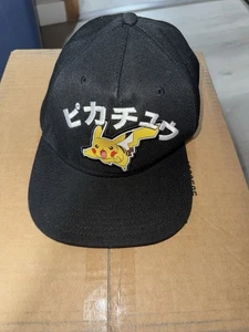 Pokémon Pikachu Mütze Kappe schwarz Druckknopflasche NEU verstellbar Einheitsgröße Erwachsene - Bild 1 von 2