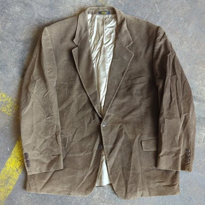 LL BEAN Vtg Brown Corduroy BLAZER SUIT COAT JACKET Men's 50R - Image 1 of 4
