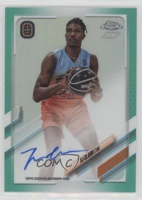 2021-22 Topps Chrome OTE Overtime Elite Aqua Refractor /99 TJ Clark #CA-TC1 Auto - Image 1 of 2