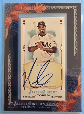 2011 Allen & Ginters Framed Mini: NELSON CRUZ ON CARD AUTOGRAPH!! - Image 1 of 2