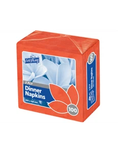 Castaway Napkins 2 Ply Dinner Red 100 Pack x 1 - Picture 1 of 1
