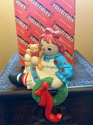 Vintage Flambr Stocking Holder, Raggedy Ann, Hanger, Mantle, Christmas, LNIB - Image 1 of 4