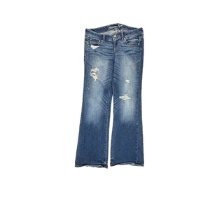 American Eagle Favorite Boyfriend Distressed Women's size 8 Dark Blue Denim Jean - Bild 1 von 5