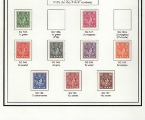 ST LUCIA GEORGE 6TH 1949 SETS, ODD VALUES/PART SETS TO $2.40 MINT