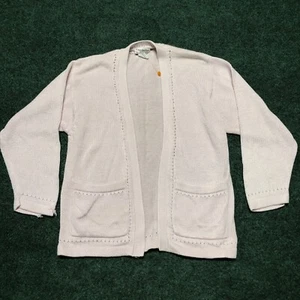 Vintage 90s Christian Dior Separates Women’s Cardigan Sweater Pink Size M Knit - Picture 1 of 11