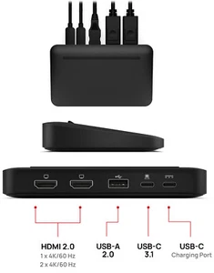 Brydge BRYSTONEL Stone Lite USB-C Universal Docking Station for Windows, 5 Ports - Picture 1 of 9