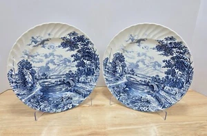 Set of 2 Blue Brook Staffordshire Ironstone Dinner Plate - Picture 1 of 6