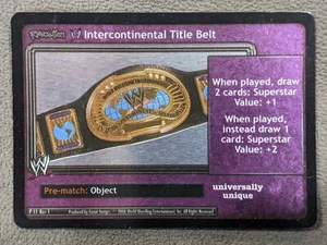 WWE Raw Deal CCG TCG Intercontinental Title Belt Promo Foil P11 - Picture 1 of 2