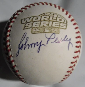 JOHNNY PESKY AUTOGRAPHED OFFICIAL 04 WORLD SERIES BASEBALL RED SOX - Picture 1 of 2