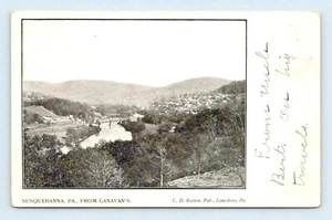Birds Eye, SUSQUEHANNA DEPOT, RIVER, Erie RR History, C.D. Pub Burton, años 1900 UDB - Imagen 1 de 2