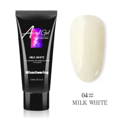 15ML UV Gel Nail Quick Extension Glitter Shimmer Builder Poly Gel Plain Colors - Image 1 of 4