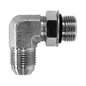 6801-08-08 Hydraulic Fitting 1/2" Male JIC x 1/2" Male O-Ring Boss 90° - Picture 1 of 2