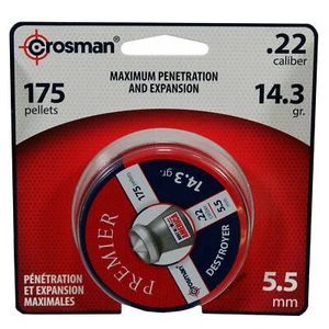 Crosman Destroyer .22 Cal 5.5mm Pointed Lead Pellets-175 Pack-DES22 - Picture 1 of 2