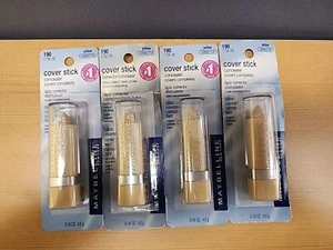 Lot Of 4 Maybelline Cover Stick Concealer 190 Yellow 0.16 oz New Old Stock - Picture 1 of 8