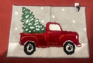 🆕 Tappeto Camion Albero di Natale Robert Stanley Home Collection 20 x 30 - Foto 1 di 5