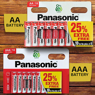 Aa Aaa New Panasonic Genuine Industrial Carbon Zinc Batteries R6 Lr3 Long Expiry • 4.33£