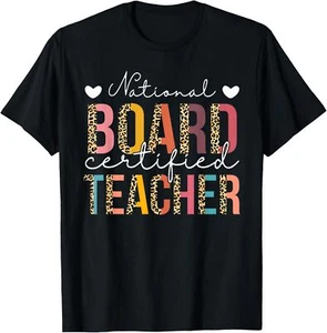 National Board Certified Teacher Leopard Teach Appreciation T-Shirt Hoodie - Picture 1 of 14