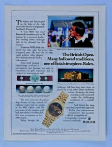 Seve Ballesteros Vintage Rolex British Open 1990 Original Impresión Anuncio-8,5 x 11" - Imagen 1 de 6