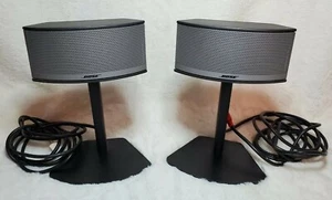 Bose Companion 5 Satellite Speakers Left Right Pair & Stands Untested - Picture 1 of 7