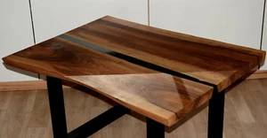 24" x 36" Epoxy Resin Live Edge Table Top, Handcrafted Coffee Tabletop - Picture 1 of 9