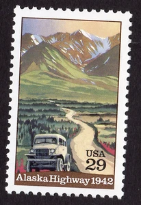 Timbre unique Scott #2635 route de l'Alaska - MNH - Photo 1 sur 1