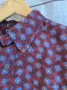 Vintage Ralph Lauren Chaps L Hemd Paisley Print Langarm Hemd mit Knopfleiste - Bild 1 von 10