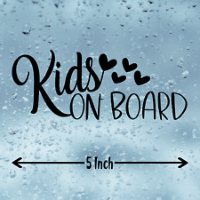 Kids On Board Vinyl Sticker, Car Stickers, Camper Stickers, Vinyl Decal
