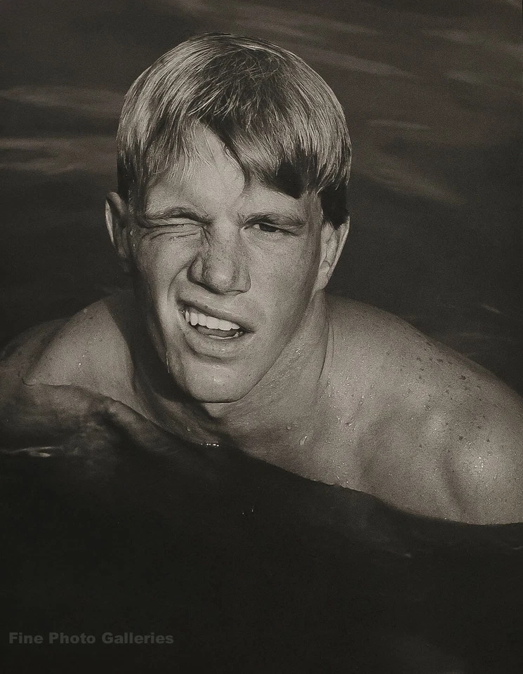 1989 Vintage BRUCE WEBER Male CHRISTIAN Lake Adirondack Photo Gravure On 11X14 - Image 1 of 1