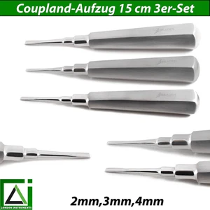 Dental Chirurgisch Coupland-Aufzug Zahnextraktion Chirurgie-Werkzeuge 3er-Set CE - Picture 1 of 6